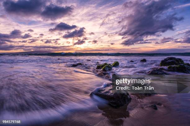 the wave - wailea foto e immagini stock