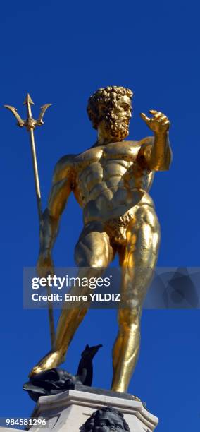 poseidon - poseidon statue stock pictures, royalty-free photos & images