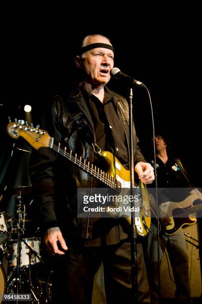 Dick Dale performs on stage at Sala Apolo on April 14, 2010 in Barcelona, Spain.