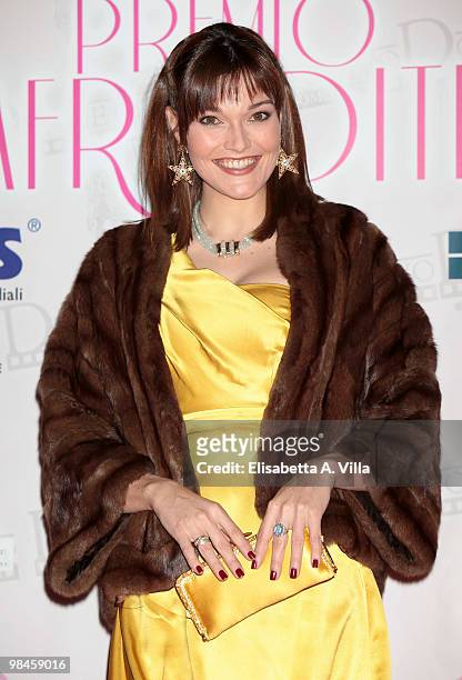 Actress Pilar Abella attends the "2010 Premio Afrodite" at the Studios on April 14, 2010 in Rome, Italy.