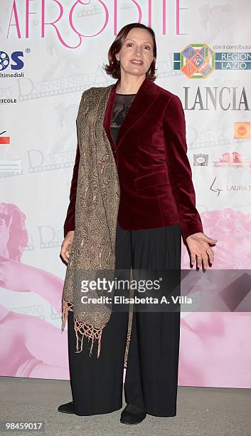 Actress Maddalena Crippa attends the "2010 Premio Afrodite" at the Studios on April 14, 2010 in Rome, Italy.
