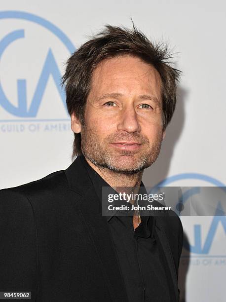 Actor David Duchovny arrives at the 2010 Producers Guild Awards held at Hollywood Palladium on January 24, 2010 in Hollywood, California.