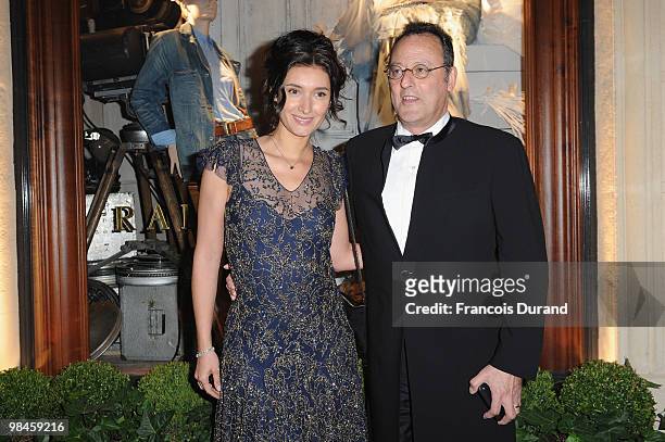 Actor Jean Reno and wife Zofia arrive to attend the Ralph Lauren Dinner to Celebrate Flagship Opening on April 14, 2010 in Paris, France.