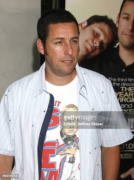 Actor Adam Sandler arrives at the Los Angeles premiere of "Funny People" at the ArcLight Hollywood on July 20, 2009 in Hollywood, California.