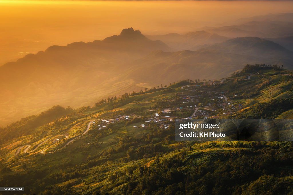 Sunrise from the top of Phu Thap Boek