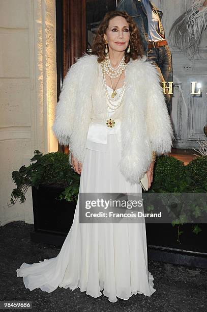 Marisa Berenson attends the Ralph Lauren dinner to celebrate the flagship opening on April 14, 2010 in Paris, France.