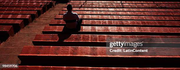 Morelia?s fan prior to a 2010 Bicentenary Mexican Championship soccer match between Monarcas Morelia and Jaguares at the Morelos Stadium on April 14,...