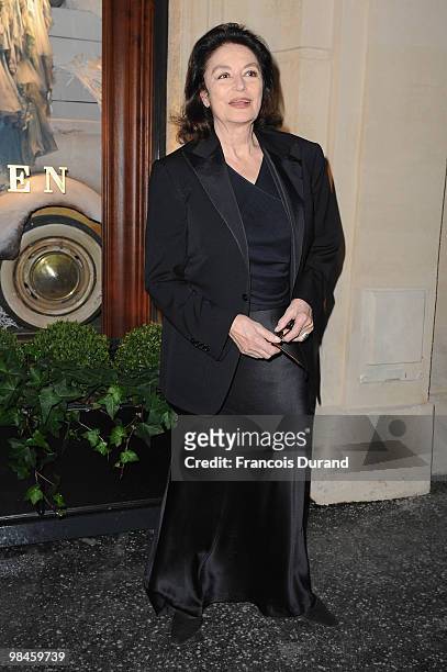 Anouk Aimee attends the Ralph Lauren dinner to celebrate the flagship opening on April 14, 2010 in Paris, France.