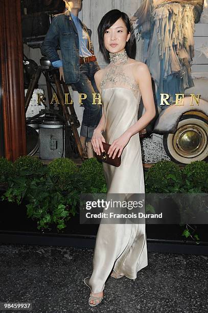 Du Juan attends the Ralph Lauren dinner to celebrate the flagship opening on April 14, 2010 in Paris, France.