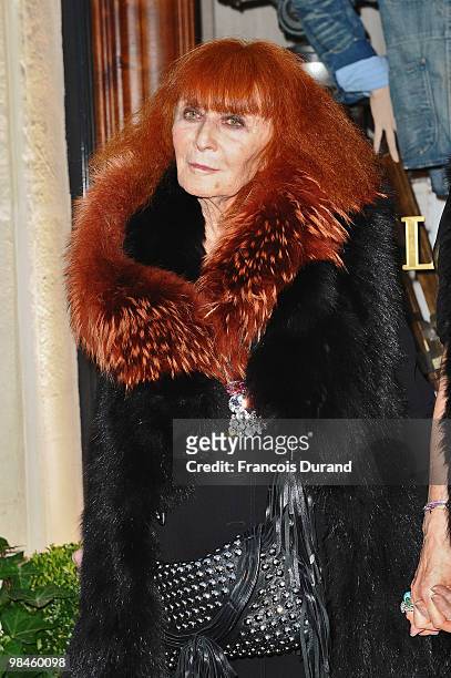 Sonia Rykiel attends the Ralph Lauren dinner to celebrate the flagship opening on April 14, 2010 in Paris, France.