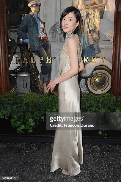 Du Juan attends the Ralph Lauren dinner to celebrate the flagship opening on April 14, 2010 in Paris, France.