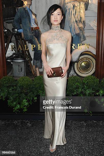 Du Juan attends the Ralph Lauren dinner to celebrate the flagship opening on April 14, 2010 in Paris, France.