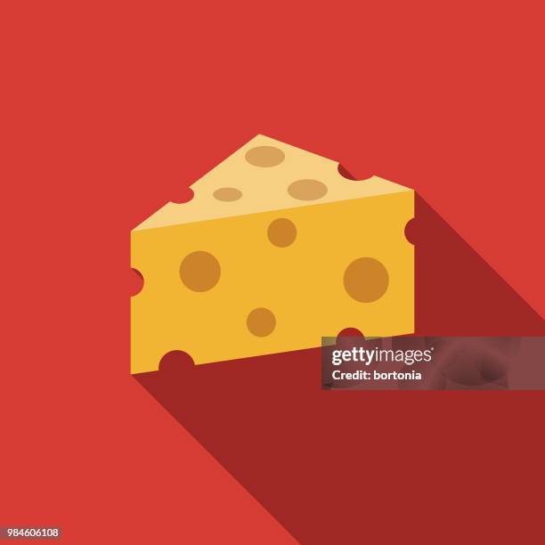 ilustrações, clipart, desenhos animados e ícones de ícone de agricultura de design plano de queijo - queijo