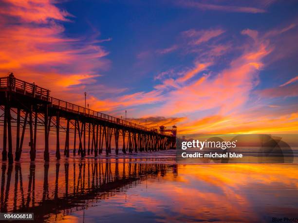 oceanside pier north - oceanside pier stock pictures, royalty-free photos & images