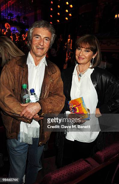 John McEnery and Stephanie Beacham attend the press night of Hair at the Gieldgud Theatre on April 14, 2010 in London, England.