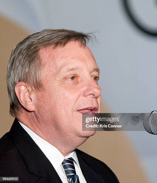 Dick Durbin speaks during the GRAMMYs on the Hill awards at The Liaison Capitol Hill Hotel on April 14, 2010 in Washington, DC.