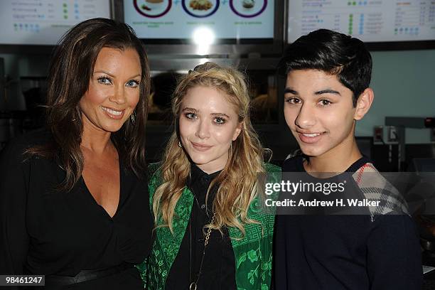 Vanessa Williams, Mary-Kate Olsen and Mark Indelicato attend the grand opening celebration of Otarian, the planet's most sustainable restaurant, on...