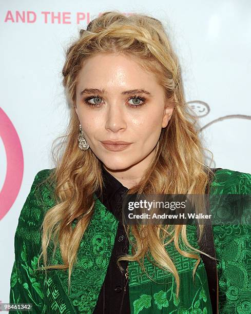 Mary-Kate Olsen attends the grand opening celebration of Otarian, the planet's most sustainable restaurant, on Bleeker Street on April 14, 2010 in...