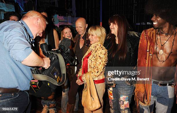 Elaine Paige, Sonia Hamilton and Darius Nichols attend the press night of Hair at the Gieldgud Theatre on April 14, 2010 in London, England.