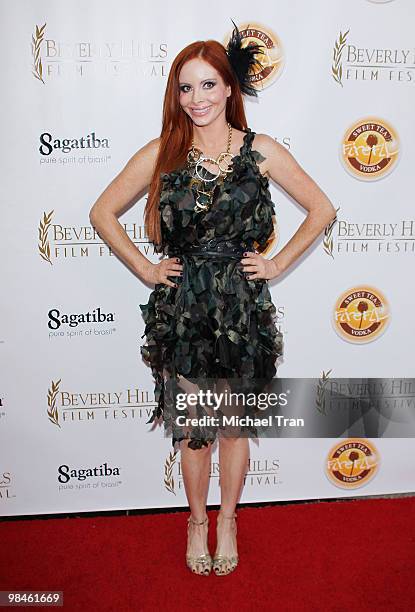 Phoebe Price arrives at opening night of the 10th Annual International Beverly Hills Film Festival at Clarity Theater on April 14, 2010 in Beverly...