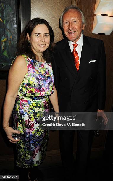 Alexandra Shulman and Harold Tillman attend the Vogue Designer Fashion Fund Cocktail Party at The Ivy on April 14, 2010 in London, England.