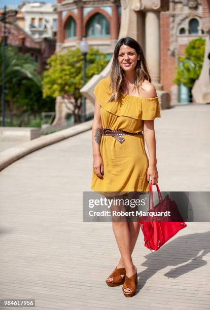 Laura Matamoros attends the Barcelona 080 Fashion Week 2018 at the Recinte Modernista de Sant Pau on June 26, 2018 in Barcelona, Spain.