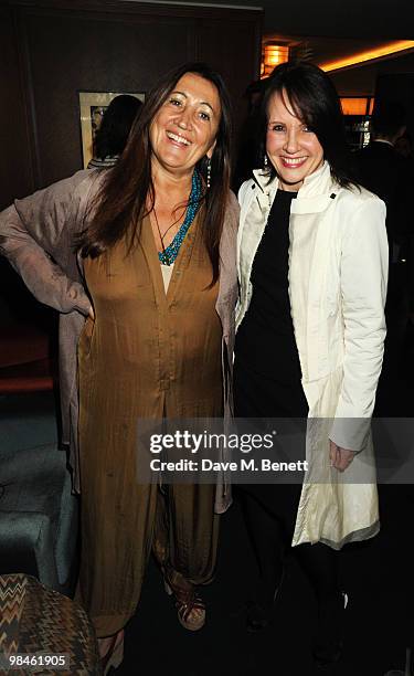 Lynne Franks attends the Vogue Designer Fashion Fund Cocktail Party at The Ivy on April 14, 2010 in London, England.