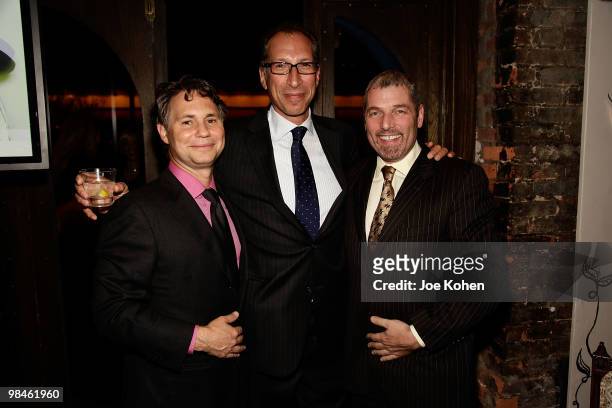 Jason Binn, Daniel J. Fenster and Jonathan Segal attend the celebration of spring and the newly opened "The Collective" with The One Group and Haley...