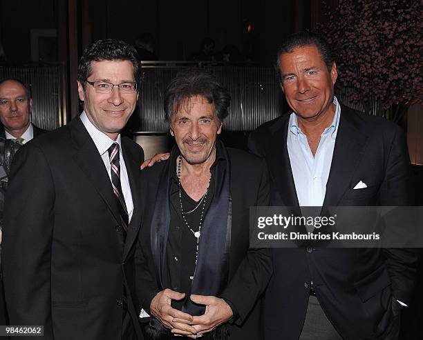 Eric Kessler, Al Pacino and Richard Plepler attend the HBO Film's "You Don't Know Jack" premiere after party at the Four Seasons Restaurant on April...