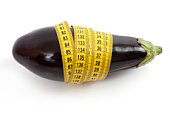 Eggplant with centimetre