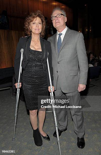 Actress Susan Sarandon and Director and Executive Producer Barry Levinson attend the HBO Films' "You Don't Know Jack" premiere after party at Four...