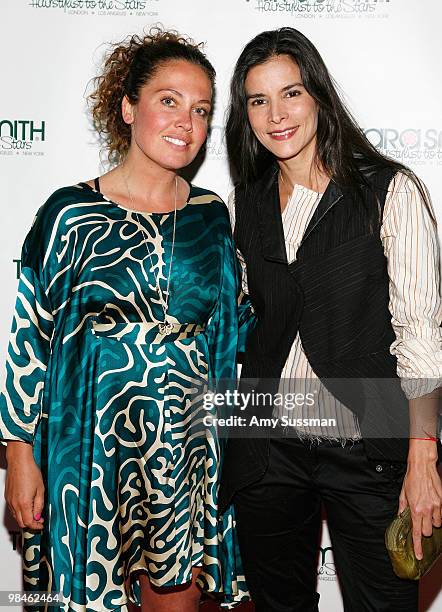 Celebrity Hair Stylist Tara Smith and model Patricia Velasquez attend Tara Smith�s New Hair Care Product Line Launch at Urban Zen on April 14, 2010...