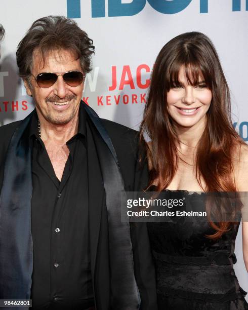 Actor Al Pacino and girlfriend Lucila Polak attend the HBO Film's "You Don't Know Jack" premiere at Ziegfeld Theatre on April 14, 2010 in New York...