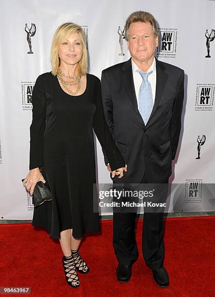 Actress Tatum O'Neal and actor Ryan O'Neal arrive at the American Women in Radio & Television Southern California 2010 Genii Awards at Skirball...