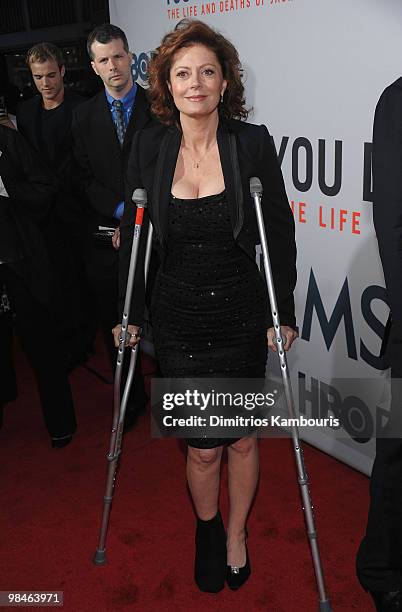 Susan Sarandon attends the premiere of HBO Film's "You Don't Know Jack" at the Ziegfeld Theatre on April 14, 2010 in New York City.