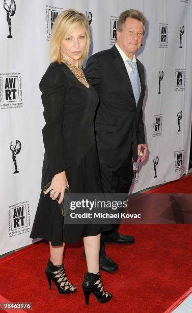 Actress Tatum O'Neal and actor Ryan O'Neal arrive at the American Women in Radio & Television Southern California 2010 Genii Awards at Skirball...