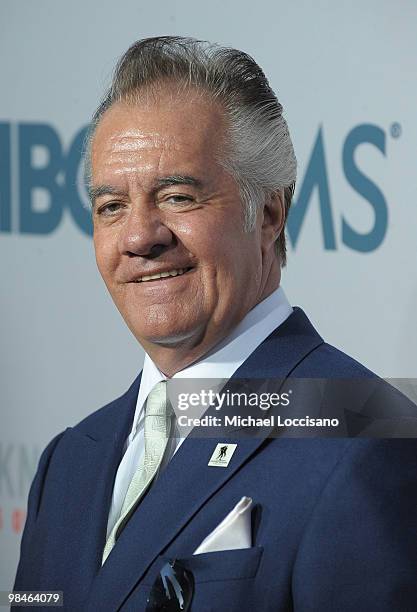 Actor Tony Sirico attends the HBO Films' "You Don't Know Jack" premiere at Ziegfeld Theatre on April 14, 2010 in New York City.