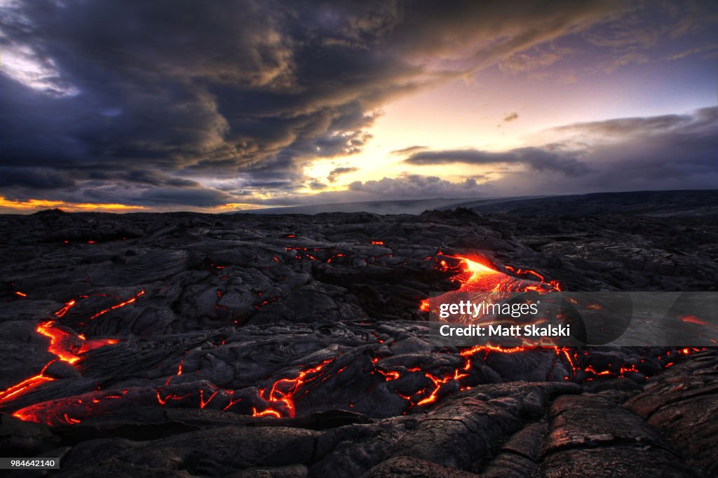 A volcanic landscape.