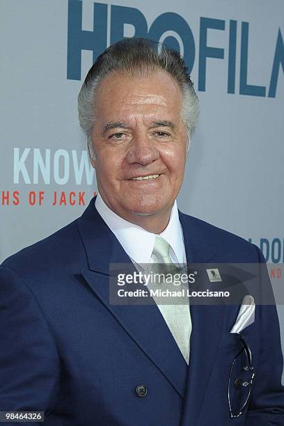 Actor Tony Sirico attends the HBO Films' "You Don't Know Jack" premiere at Ziegfeld Theatre on April 14, 2010 in New York City.