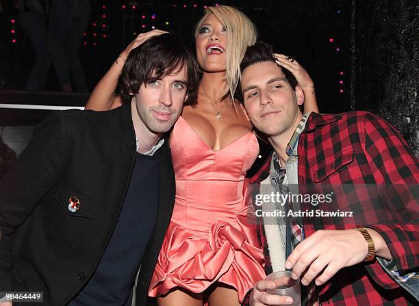 Guitarist of Cobra Starship Ryland Blackinton, Tila Tequila, and singer of Cobra Starship Gabe Saporta attend Miss Tila's Celebrity Blog launch party...