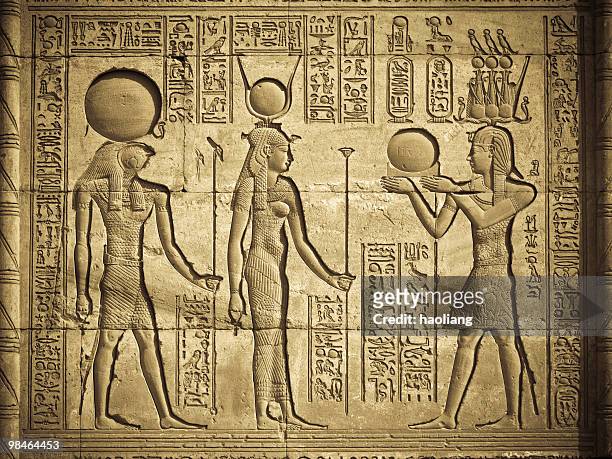 egyptian hieroglyph - goddess stock pictures, royalty-free photos & images