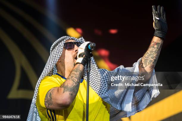 Real of the band Prophets of Rage performs in concert at Grona Lund on June 26, 2018 in Stockholm, Sweden.