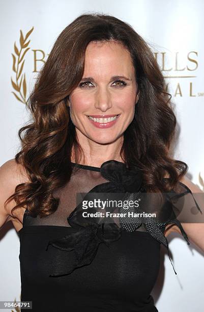 Actress Andie MacDowell arrives at the 10th Annual Beverly Hills Film Festival Opening Night at the Clarity Theater on April 14, 2010 in Beverly...