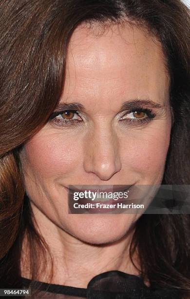 Actress Andie MacDowell arrives at the 10th Annual Beverly Hills Film Festival Opening Night at the Clarity Theater on April 14, 2010 in Beverly...