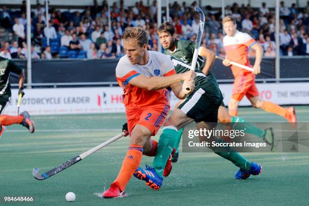 Jeroen Hertzberger of Holland during the Champions Trophy match between Holland v Pakistan at the Hockeyclub Breda on June 26, 2018 in Breda...