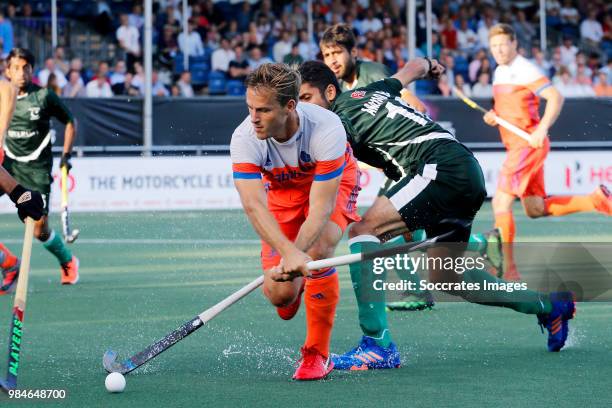 Jeroen Hertzberger of Holland during the Champions Trophy match between Holland v Pakistan at the Hockeyclub Breda on June 26, 2018 in Breda...