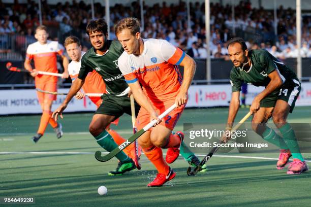 Jeroen Hertzberger of Holland during the Champions Trophy match between Holland v Pakistan at the Hockeyclub Breda on June 26, 2018 in Breda...