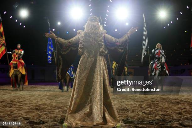 The new Queen at Medieval Times is announced and she greets her knights at The Grand Procession at the The Castle on the CNE grounds. Queen Isabella...