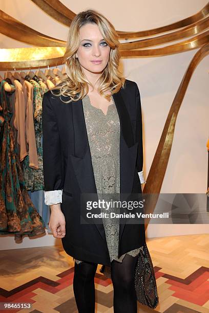 Carolina Crescentini attend the Stella McCartney flagship store opening party on April 14, 2010 in Milan, Italy.