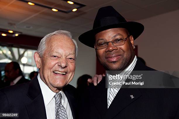 Bob Schieffer and Jimmy Jam at the GRAMMYs on the Hill awards at The Liaison Capitol Hill Hotel on April 14, 2010 in Washington, DC.